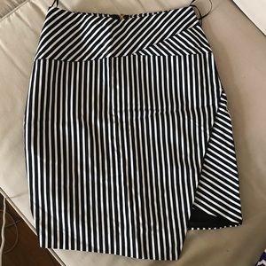 stripes overlap skirt